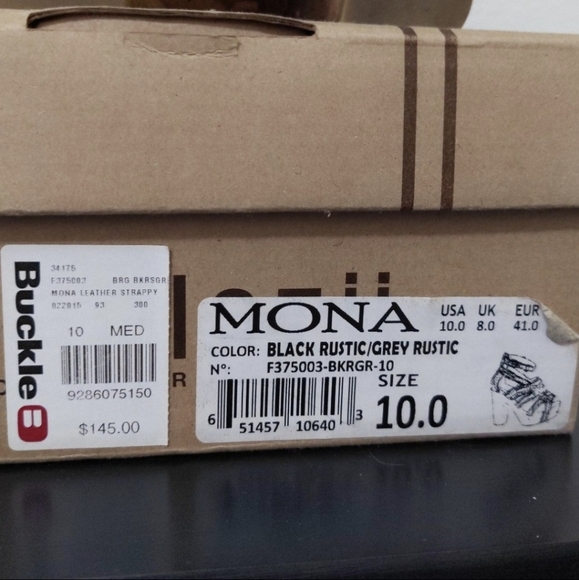 SOLD Bed Stu Mona Sandals sz 10 Rustic Black / Gray RARE VHTF in Box - Picture 8 of 11